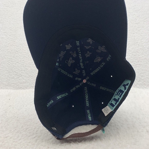 Yeti Cooler Baseball Hat Mens Strap Back OSFM Navy Blue Outdoors Boats Beer Dad - Picture 7 of 9